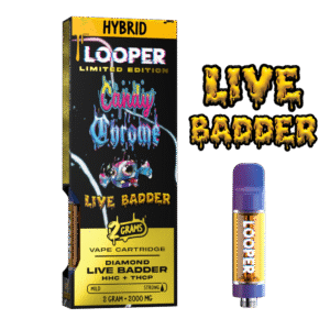 Live Badder 2g Vape Cartridge Candy Chrome Strain