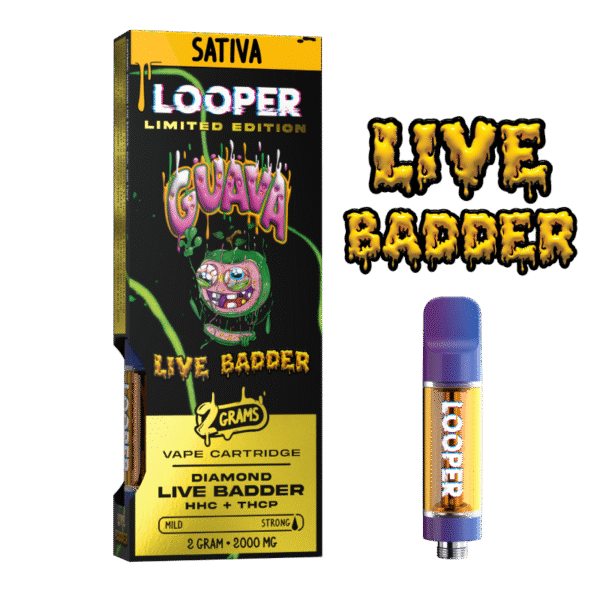 Live Badder 2g Cartridge: Guava – Energizing Sativa Vape