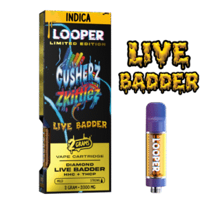 Live Badder 2g Vape Cartridge Gusherz x Zkittlez Strain