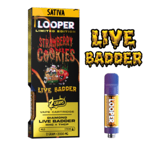 Live Badder 2g Vape Cartridge Strawberry Cookies Strain