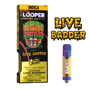 Live Badder 2g Vape Cartridge Watermelon Zkittlez Strain