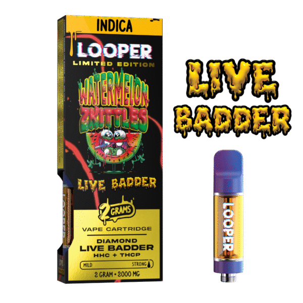 Live Badder 2g Vape Cartridge Watermelon Zkittlez Strain
