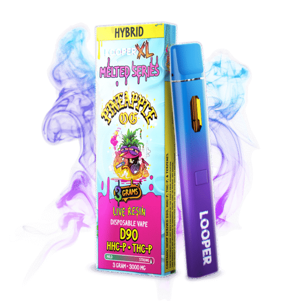 Melted Series 3G Disposable Vape Pen featuring Pineapple OG cannabis strain