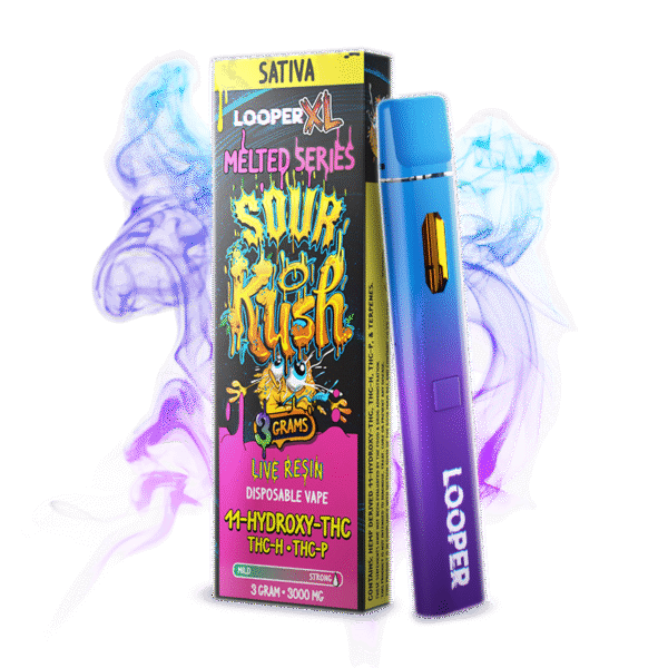 Melted Series 3G Disposable: Sour Kush – Energizing Sativa
