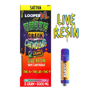 Looper XL 2g Cartridge: Green Crack x Chemdawg – Hybrid Sativa