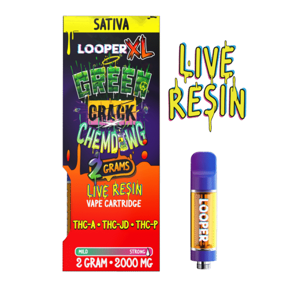 Looper XL 2g Cartridge: Green Crack x Chemdawg – Hybrid Sativa