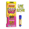 looperverse-melted-series-2g-gsc-cartridge: A clear product shot of the Looperverse Melted Series 2G Cartridge featuring the GSC strain, highlighting its size and branding.