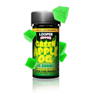THC-A Live Badder Gummies: Green Apple OG