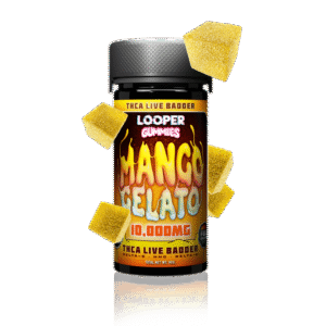 THC-A Live Badder Gummies: Mango Gelato – Earthy & Fruity