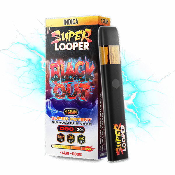 Super Looper 1g Disposable: Black Out – Bold Experience Looper Weed Pen