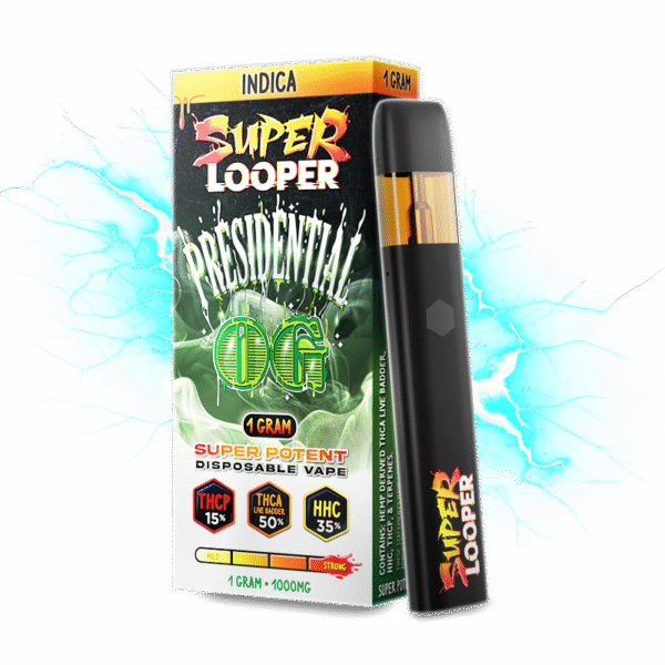 Super Looper 1g Disposable: Presidential OG – Potent Sedative Indica