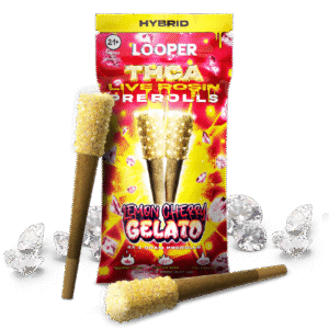 THCA Live Rosin Prerolls 1G: Lemon Cherry Gelato