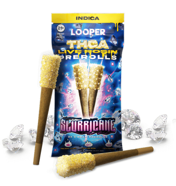 THCA Live Rosin Prerolls 1G: Slurricane – Relaxing Indica
