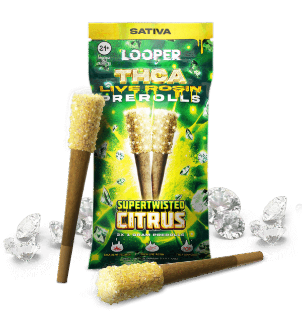 THCA Live Rosin Prerolls 1G: Supertwisted Citrus – Energizing Sativa