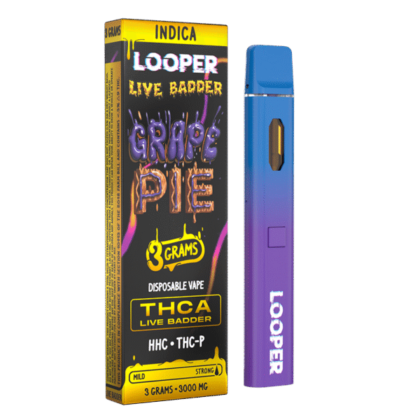 Live Badder 3g Disposable Vape Pen Grape Pie Strain